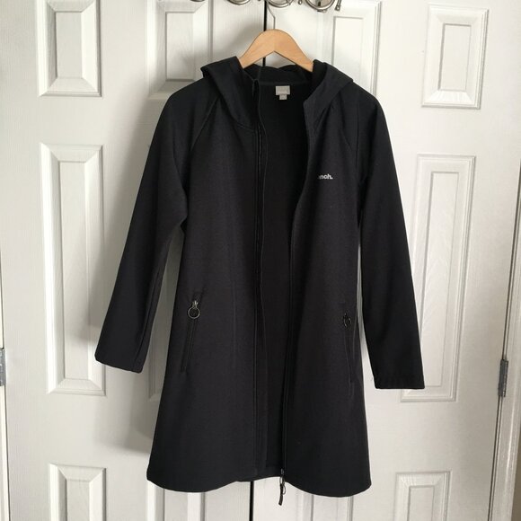 Bench Women's Longline Zip-Up Hoodie Jacket – Black - Picture 2 of 7